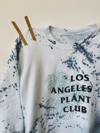 Indigo Splatter Los Angeles Plant Club Crewneck Sweatshirt